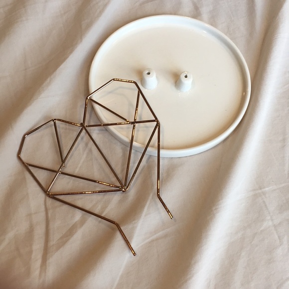 Comet Wire Heart Ceramic Jewelry Holder - Picture 2 of 2